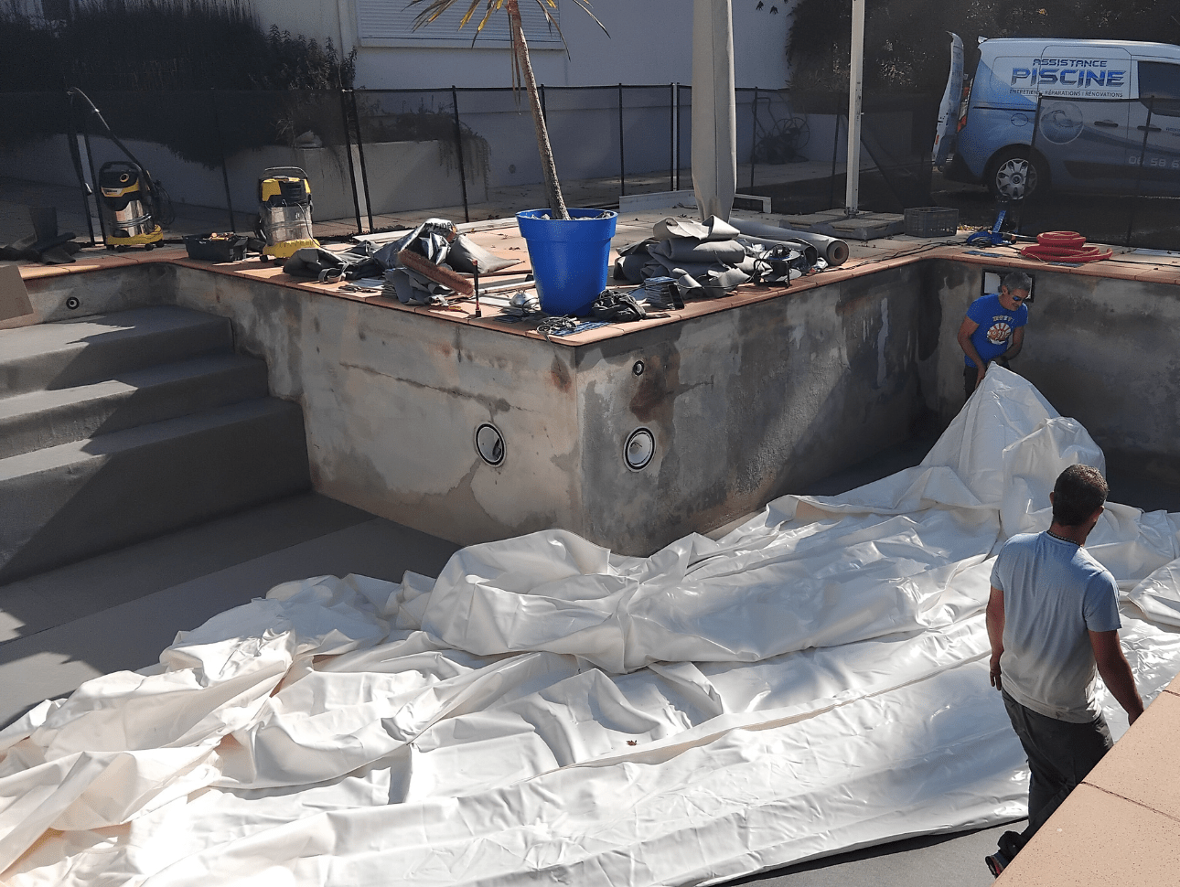 Changement de liner